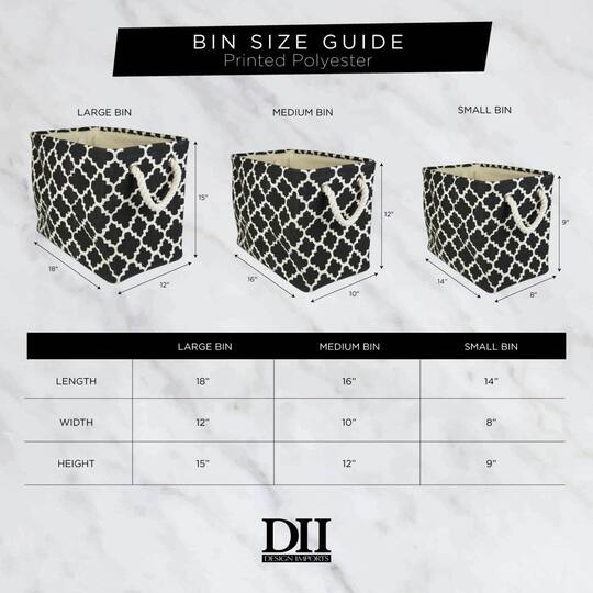 DII® 9" Lattice Round Burlap Bin